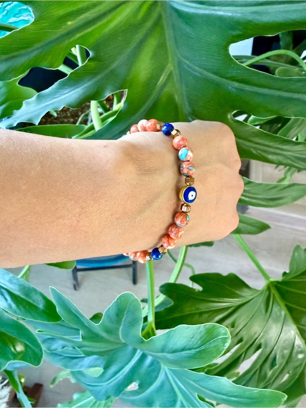 Hematite, Jasper, Azurite bracelet (one) - Picture 3 of 5